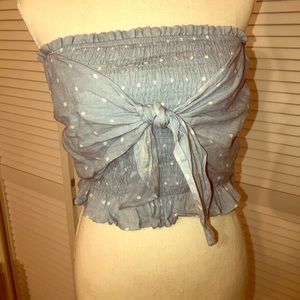 LA Hearts polka dot tube top